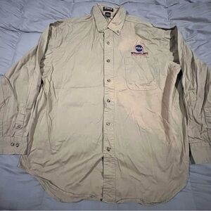 Vintage PIAA WRESTLING Mens Shirt Size XL Bejing Button Up Long Sleeve